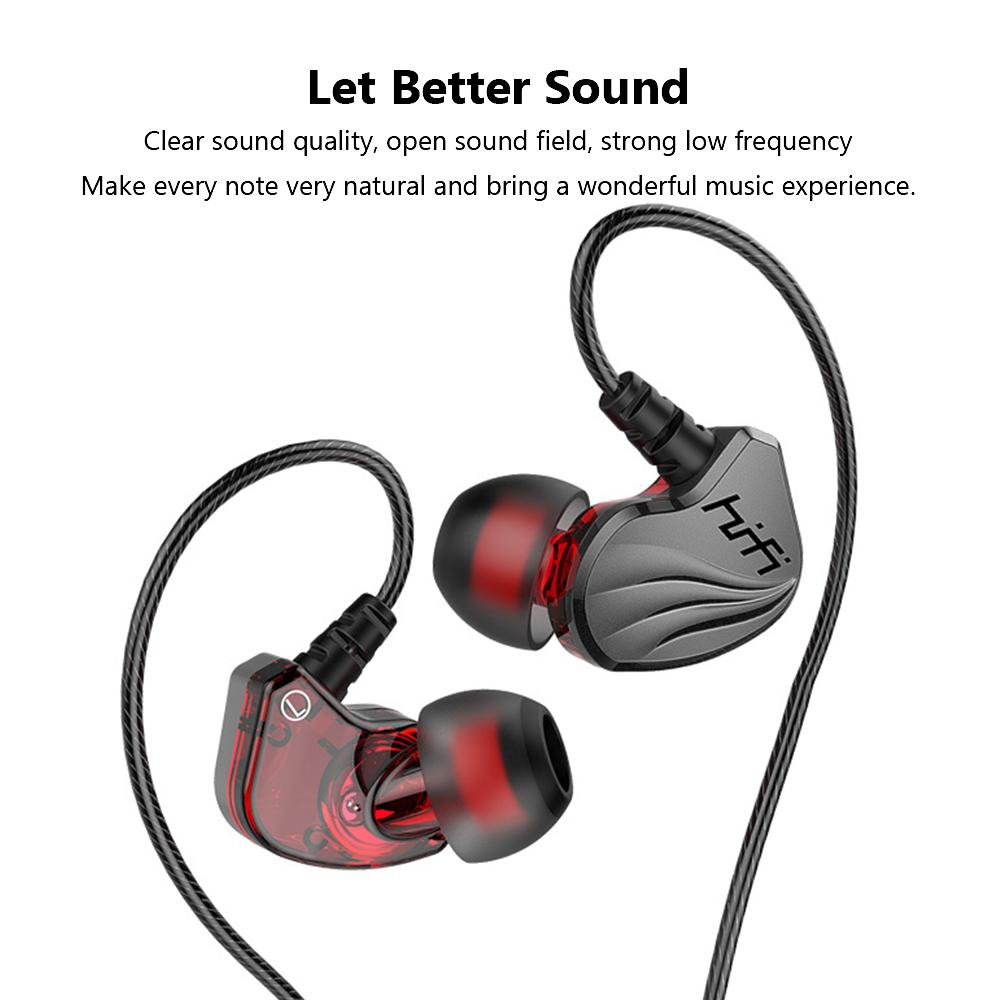 In Ear Headphones Wired Sports Headphones 6D Surround Bass Waterproof Sports Headphones Gaming Headphones Compatible