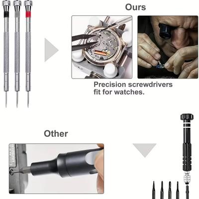 147 Pcs Watch Opener Repair Tool Kit Watch Case Repairing Opener Strap Link Storage Bag Screwdriver Watchmaker Repair Tools Kit