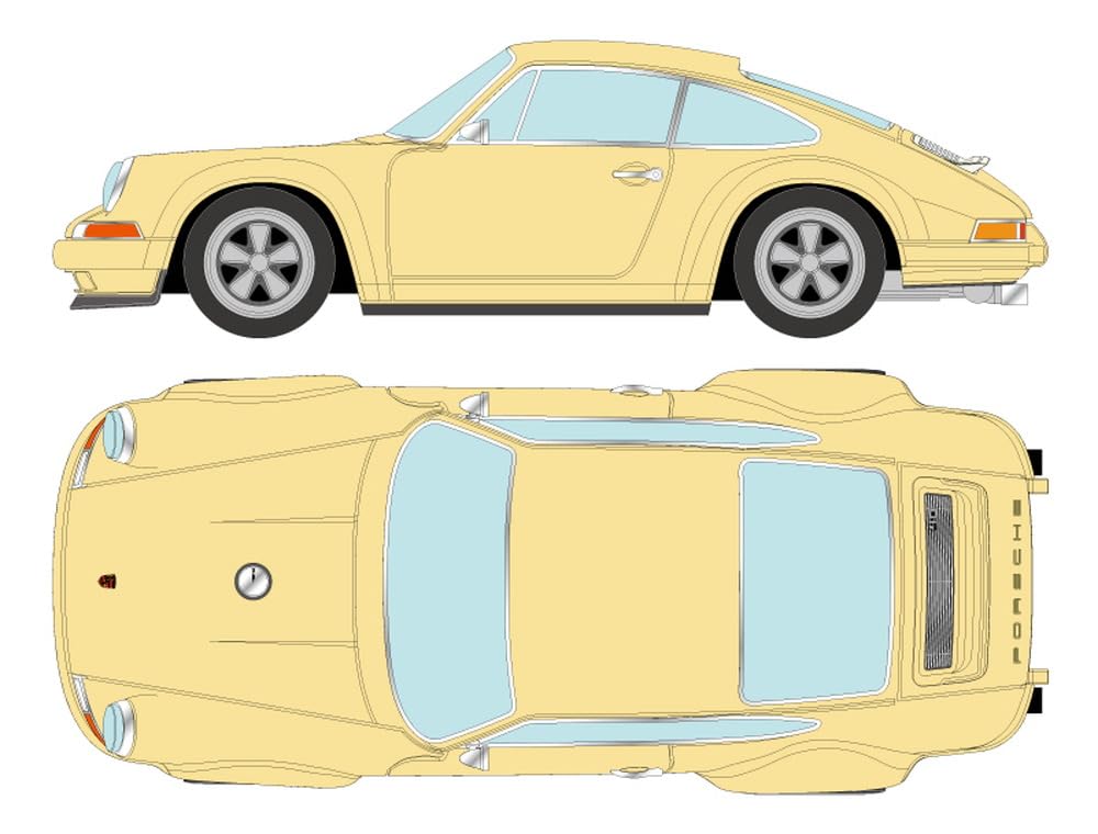 

Макияж VISION Singer 911 Coupe Пастельно-желтый Готовый продукт 1/43 (964)