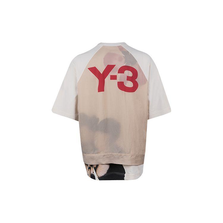 Y-3 SS21 Back Logo Print Round Neck Short Sleeve T-Shirt Men Tops Off-White GV6082