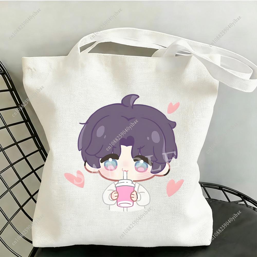 35x40CM Love and Deepspace Super Cute Rafayel Qiyu Canvas Bag Proud Cartoon Rafayel Fans Anime Cosplay Item Storage Backpack
