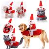 Large Dog Christmas Costume Santa Claus Riding Pet Outfit Golden Retriever Samoyed
