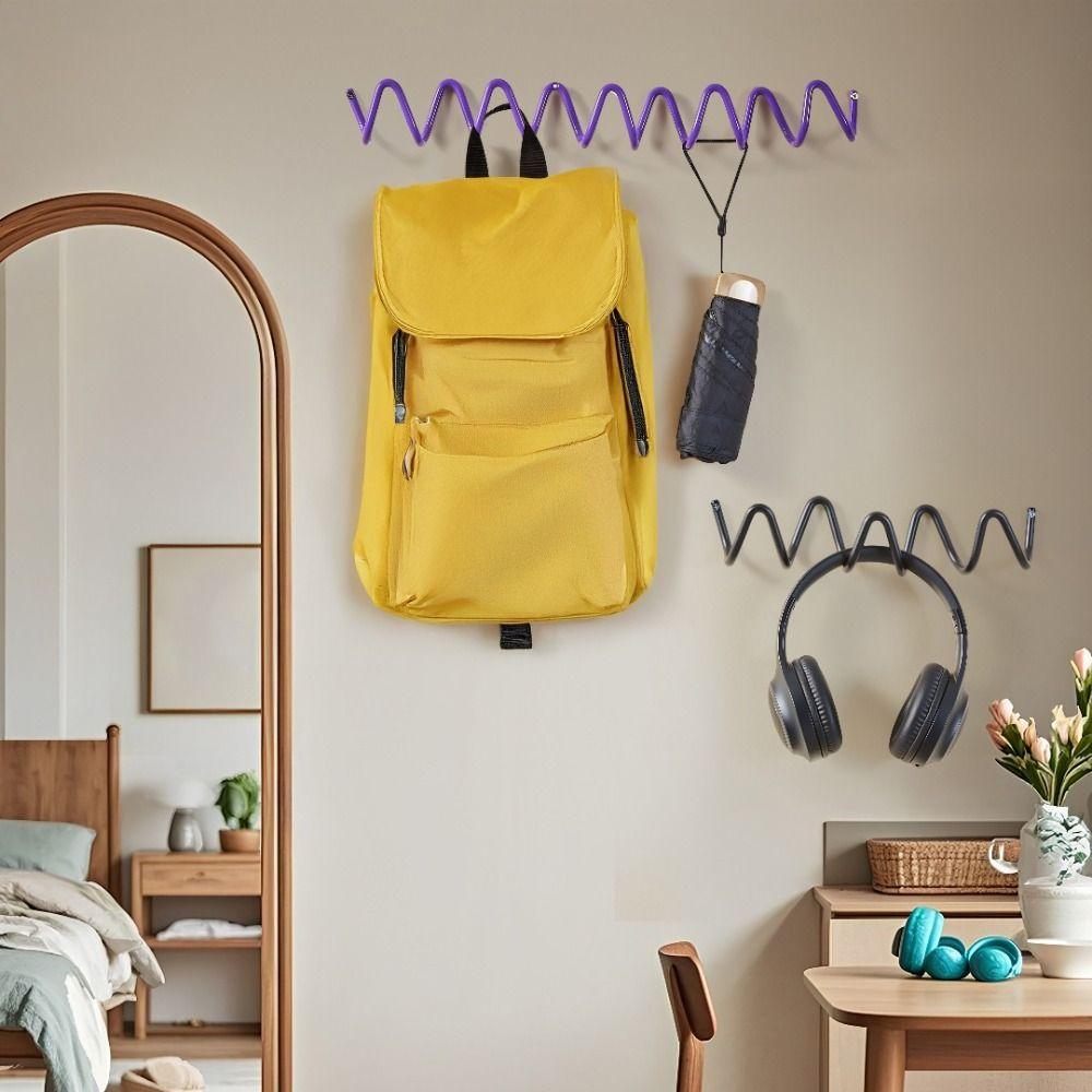 Wavy Shape Metal Wall Hook Minimalist Key Hook Rack Door Back Clothes Hook  Housewarming Gift