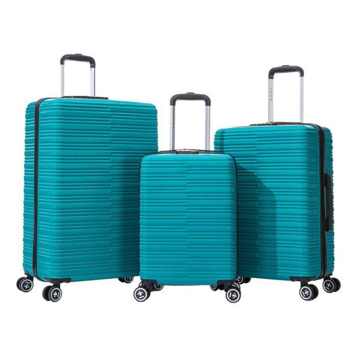 Lot de 3 Valises - 100% ABS - LYS Paris 360/3 - Turquoise