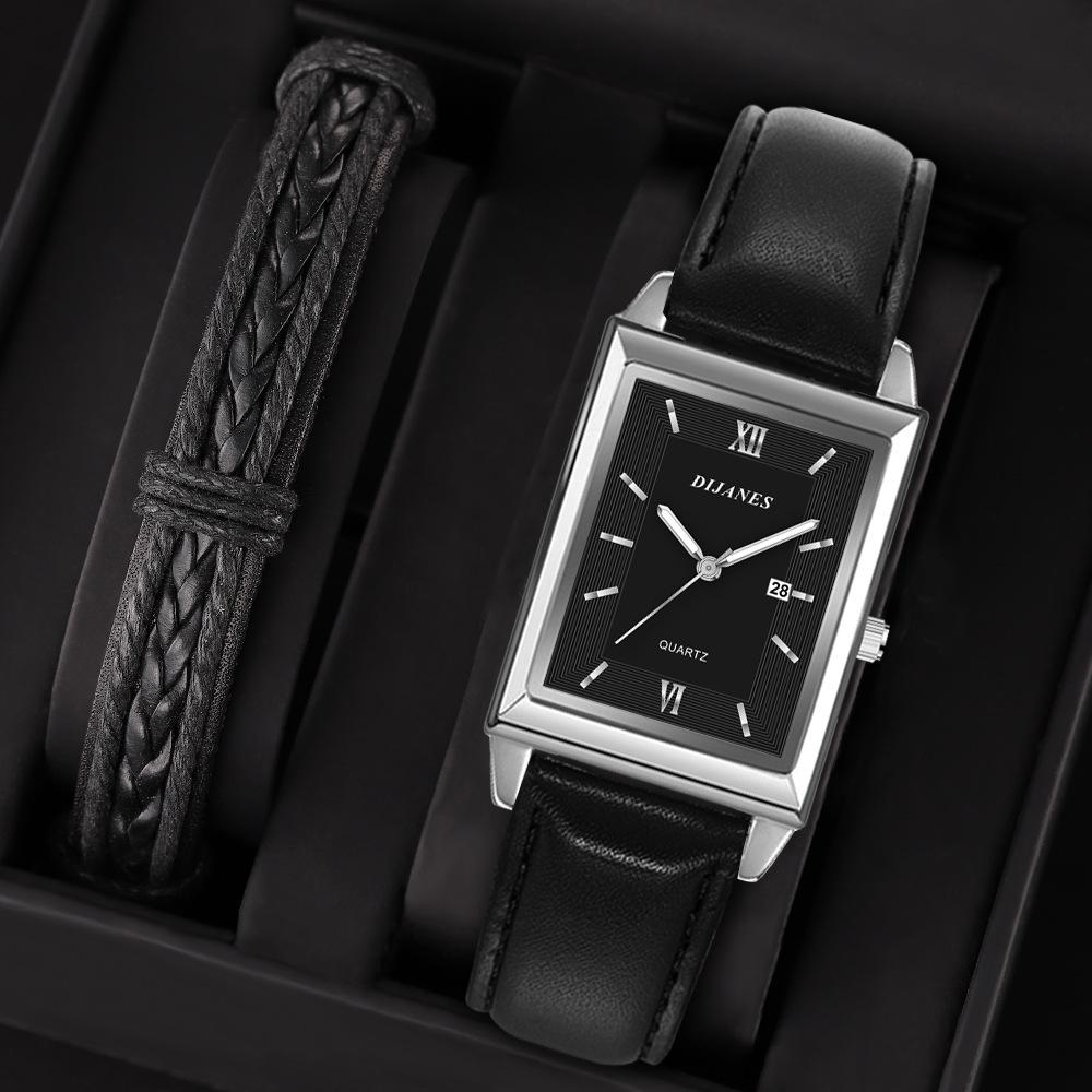 Belt Business Trend Men'S Watch Square Fashion Automatic Quartz Watch