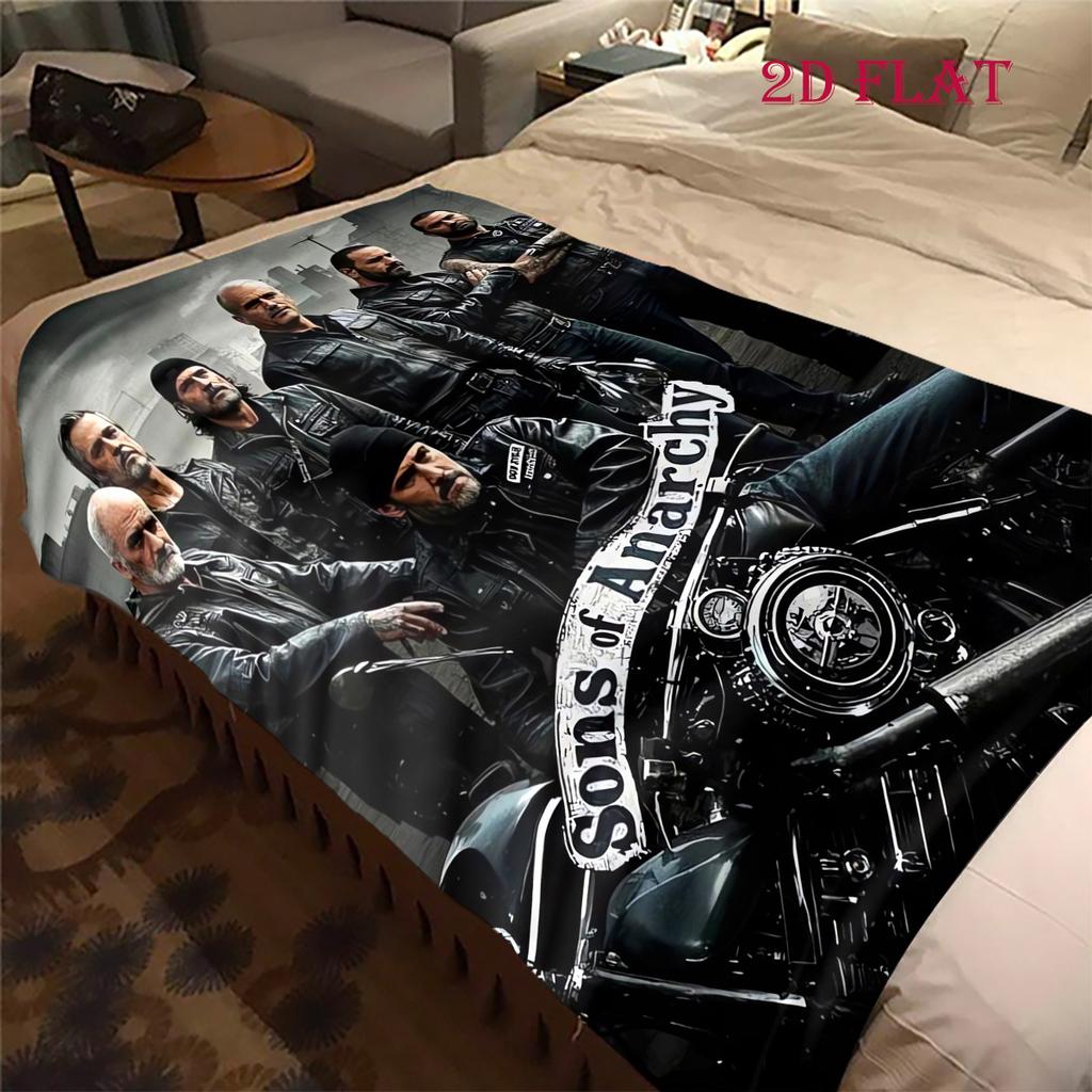 Sons Anarchy: Brotherhood Rebellion Blanket Home Decor Blanket Nap Blanket Office Rest Blanket Machine Washable