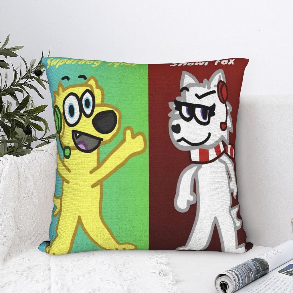 Federa Cuscino Gaming Tylers And Snowi Poliestere Copricuscino Decorazione Gioco Anime Cuscino da Lancio Custodia Casa Quadrato 40X40cm