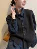 Korean Simple Solid Color V-neck Single-breasted Knitted Vest New Fashion Temperament Versatile Stacked Knitted Top