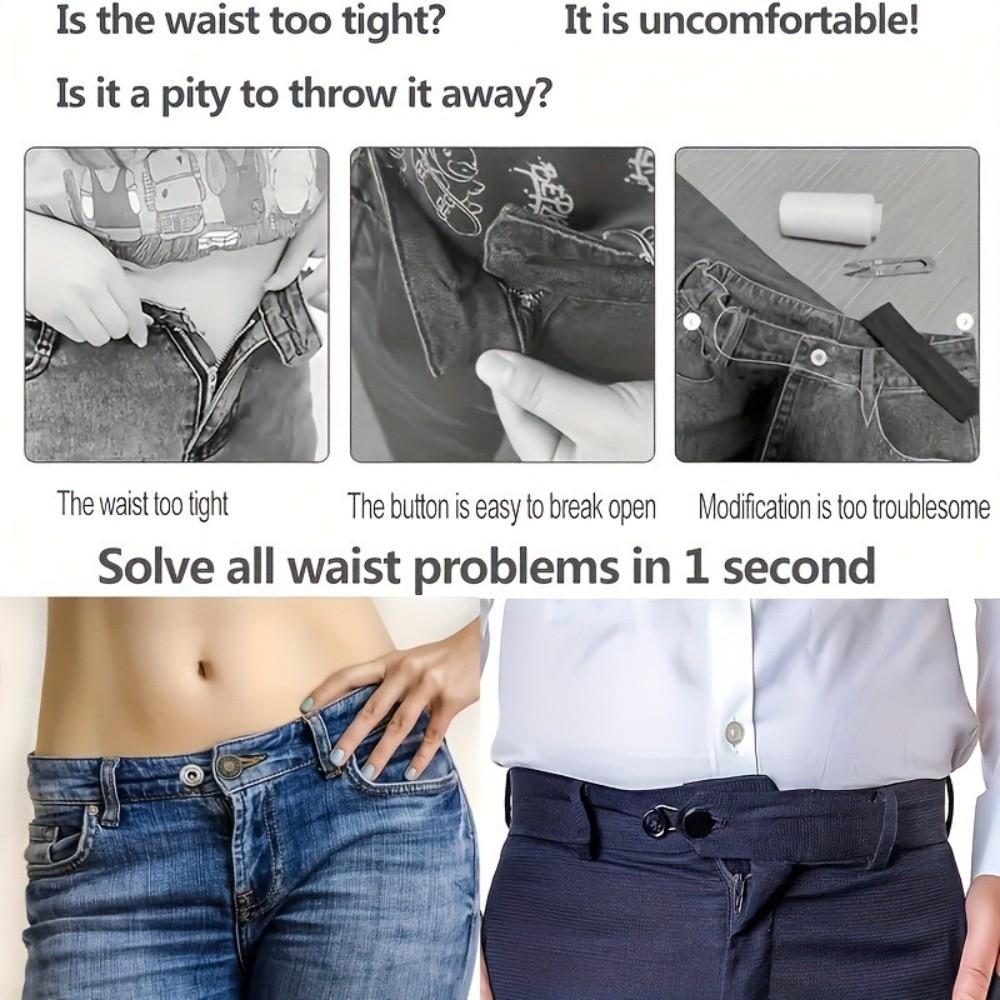 12/16/24/26 pcs Strong Elasticity Waist Extender Buttons Button Style No Sew Extensions  for Jeans