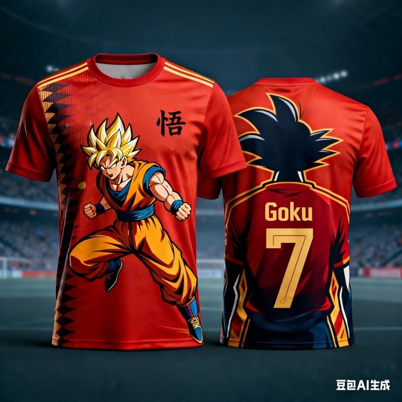 2026 Summer Dragon Ball Retro Fitness T-shirt Men's Oversized 3D Printed Short-sleeved Family Unisex Children's Sports Shirt