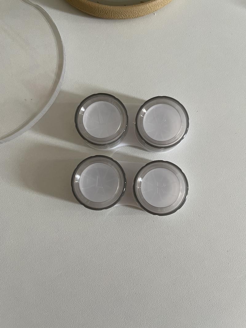 

1pc Solid Color Contact Lens Box Transparent Colored Beauty Pupil Storage Box Girls Contact Lens Case Travel Contact Lenses Case