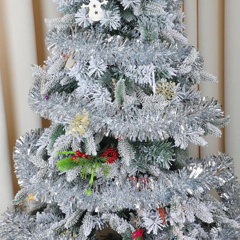 Bunte Streifen Weihnachtsglitzergirlande Lametta Quastengirlande Ornamente für Treppendekoration