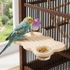 Rectangle Parrot Perch Stand with Water Bowl Birdcage Food Bowl  Easy To Clean