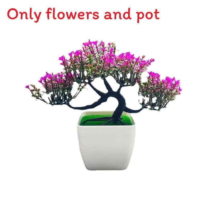 Simulated Pinus Potted Hwangshanensis Artificial Flower For Indoor Decor