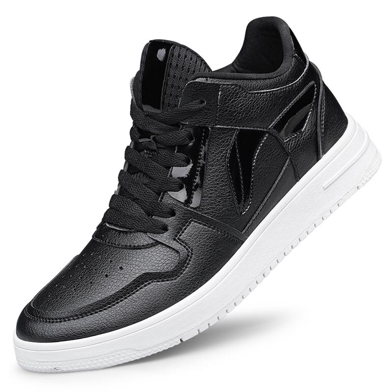 

Men Ankle Boots Platform Leather Height Increase Shoes for Man Insole 6CM Fashion Taller Girl Lady High Top Elevator Footwear 37