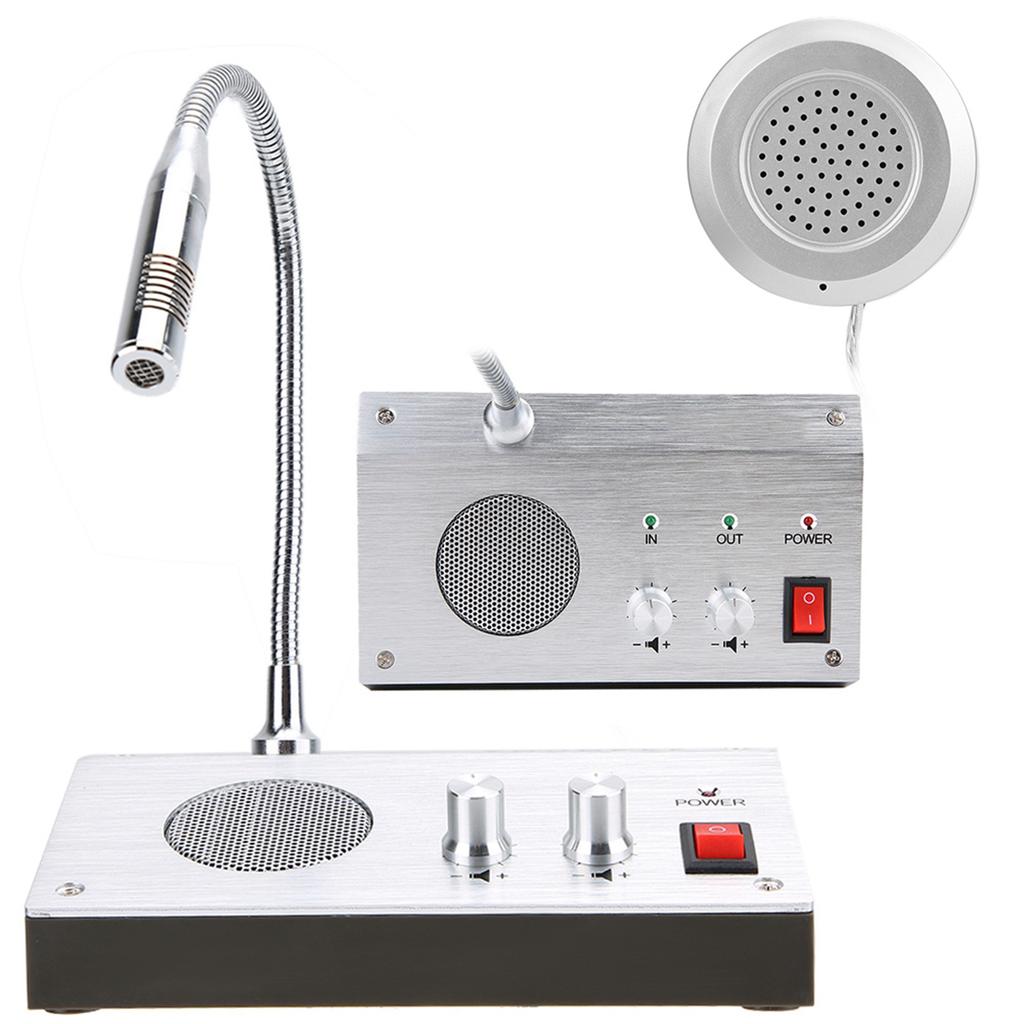 Intercomunicador Bidirecional Livre de Ruído para Balcão de Atendimento de Banco/Escritório/Loja, Janela, Balcão, Walkie-Talkie