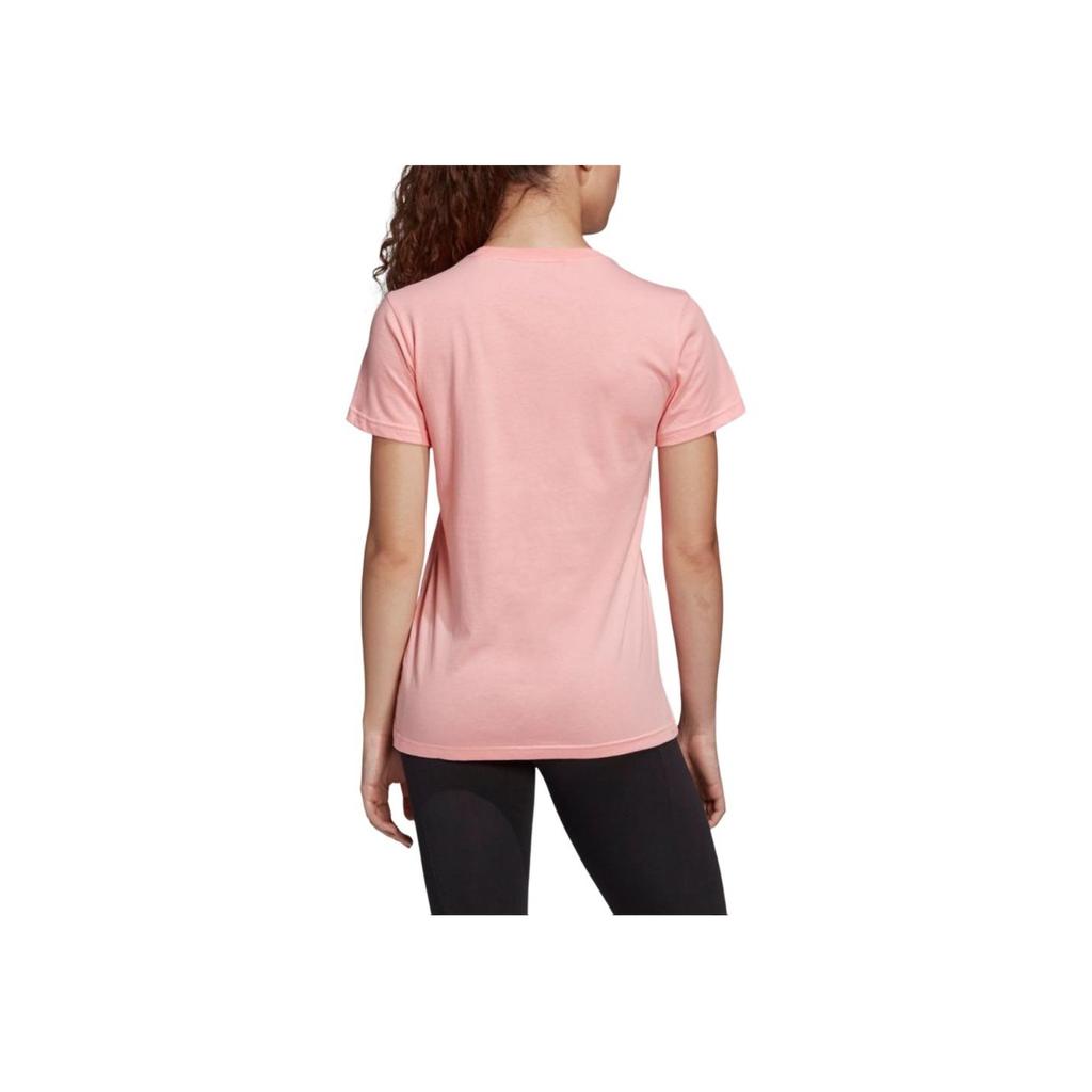 Adidas Must Have Sport Letter Round Neck Pullover Comfortable Short Sleeve T-Shirt Women T-Shirts Honor-Pink FQ3239