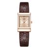 Retro Square Plate Women'S Watch Niche Pebble Pattern Strap Women'S Premium Waterproof Quartz Watch
