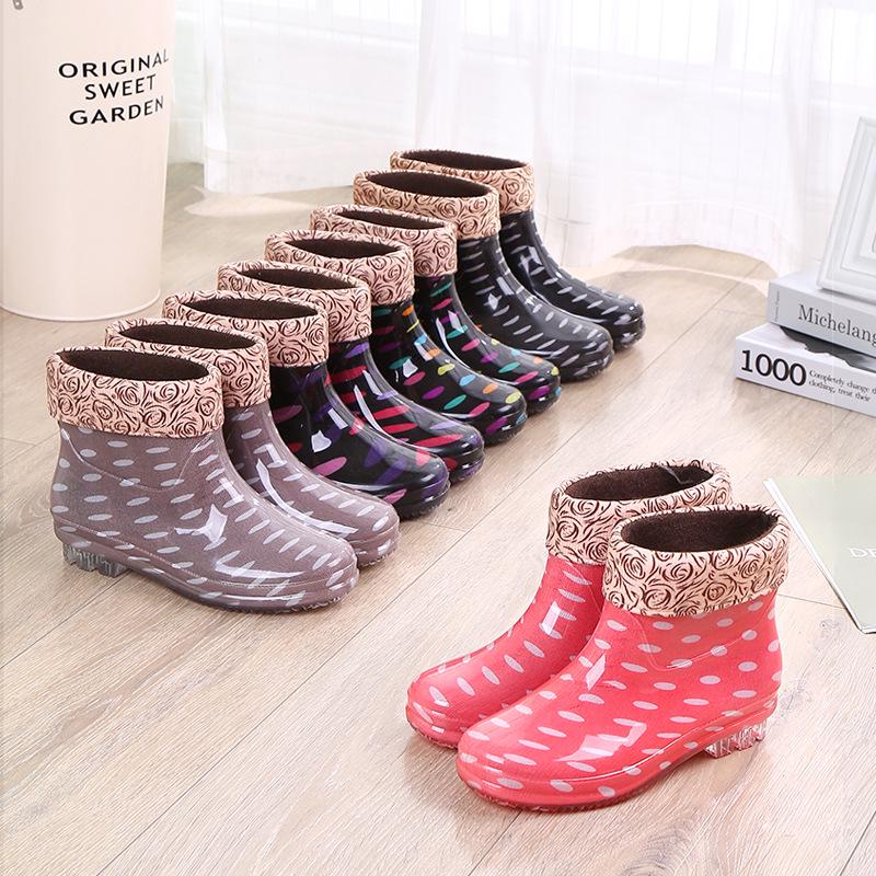 Crystal Warmth Damen Rutschfeste Wasserdichte Gummistiefel - Modisch, Verschleißfest, Samtgefüttert für Alle Jahreszeiten