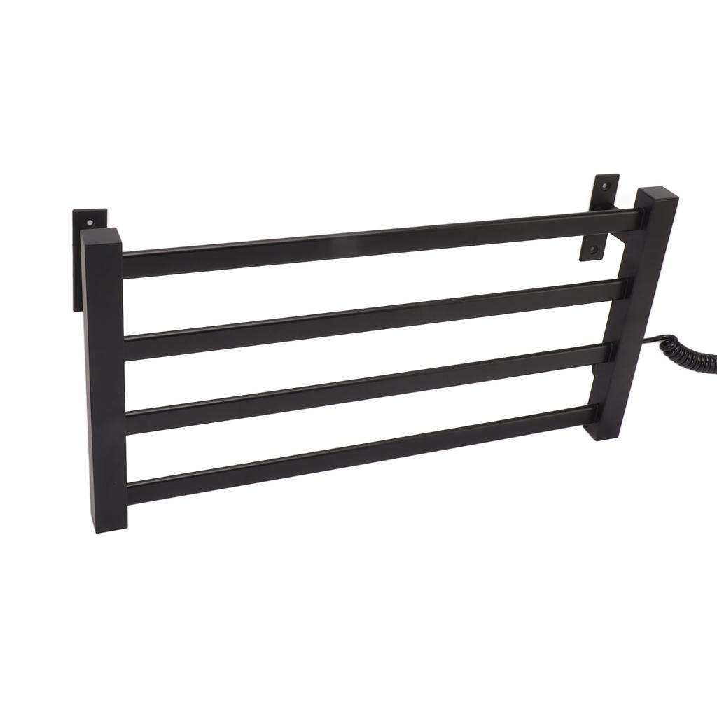 Thermostatic Towel Shelf Wall Mounting Electric Heating Drying Towel Rack for Home Bathroom UK Plug