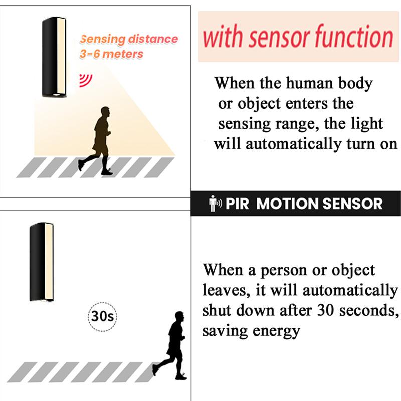 Long Wall Light outdoor Waterproof Modern Long Strip LED lighting wall lamp IP66 Garden AC 85-256v outdoorDecoration