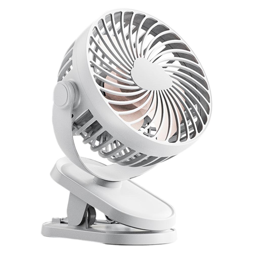 

Портативный вентилятор с зажимом, 3 скорости, тихий, USB-зарядка, настольный мини-вентилятор, вращение на 360 градусов, вентилятор для циркуляции воздуха, для дома, кемпинга, колясок белый