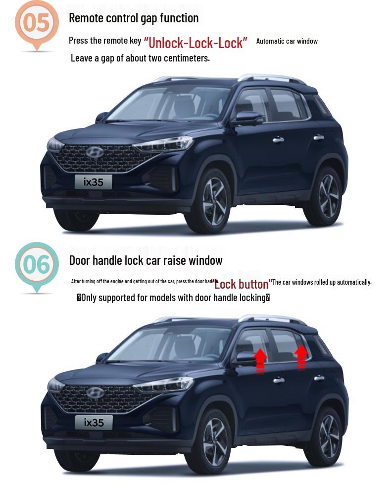 Modern 18-22 ix35 One-Key Automatic Window Lifter: Car Glass Lift, Lock, and Close Modification.