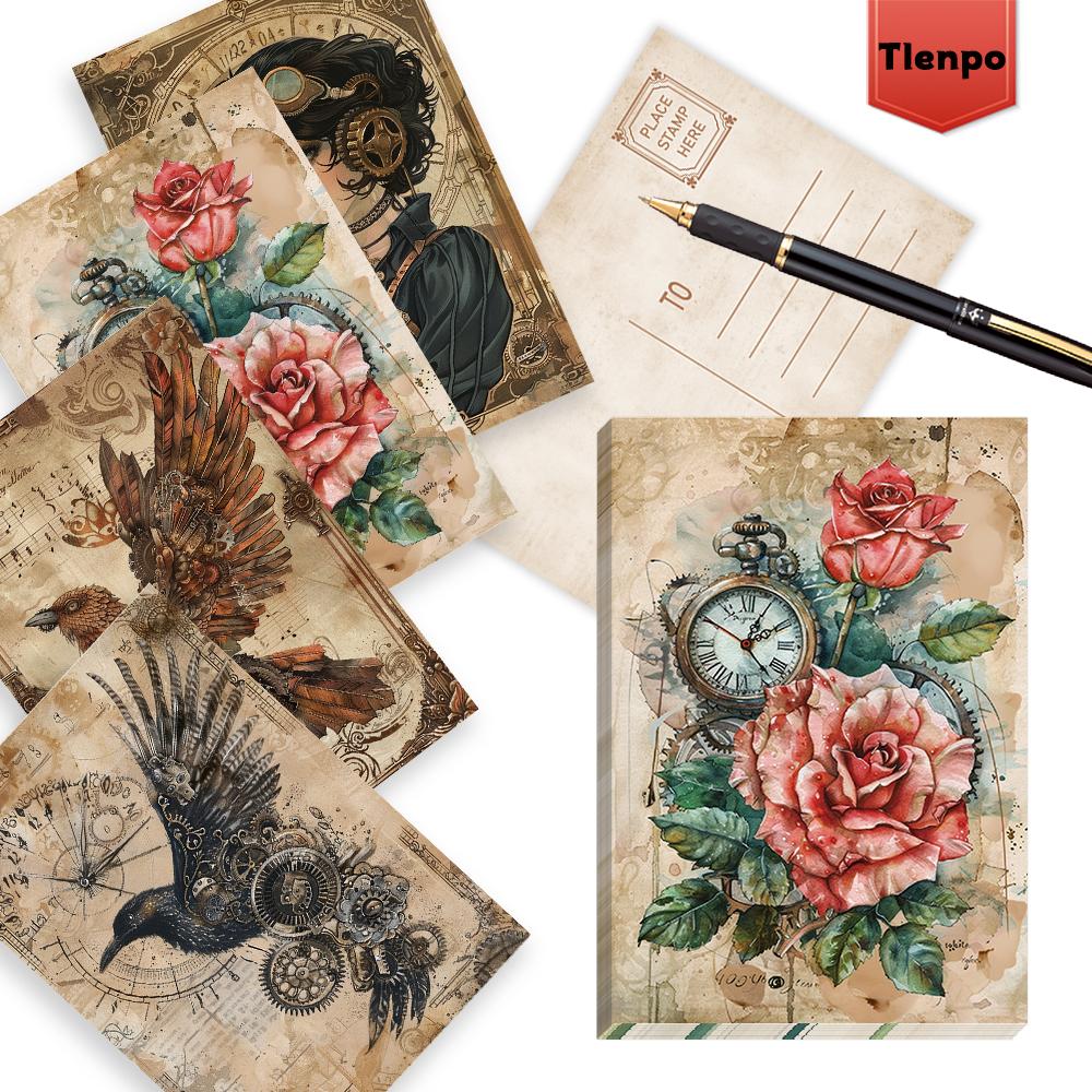 32pcs, Retro Punk Postcard, Mechanical, Birthday/Anniversary Gift, Collectible, Suitable for Gift Giving, Can Be Mailed.