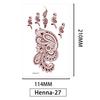 Lace Brown Waterproof Henna Flower Tattoo Stickers for Hands