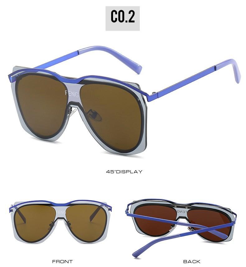 JYL Sunglasses One Piece Ladies Uv Protection Windproof Trendy Use 1989 A-18242