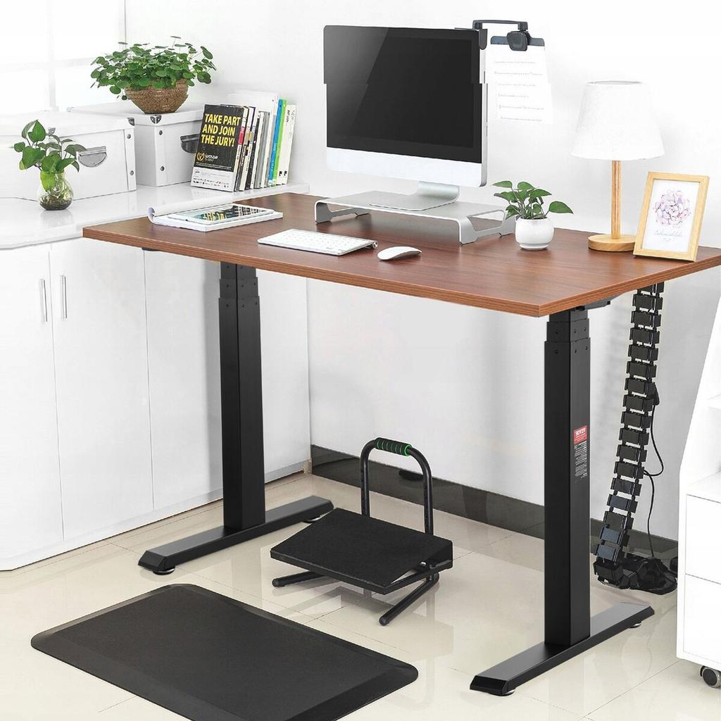Electric Standing Desk Frame Dual Motor Adjustable 65-129 Cm H Black