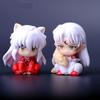 4Pcsset Anime Inuyasha Figure Toy Kikyo Sesshoumaru Higurashi Kagome Cartoon Doll  Gift
