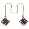 BELLESIORA K18 Square Collection Sapphire Hook Earring Yellow GoldUsed