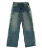 Bonseullipi Addicted Side Line Denim Pants (Deep Blue)