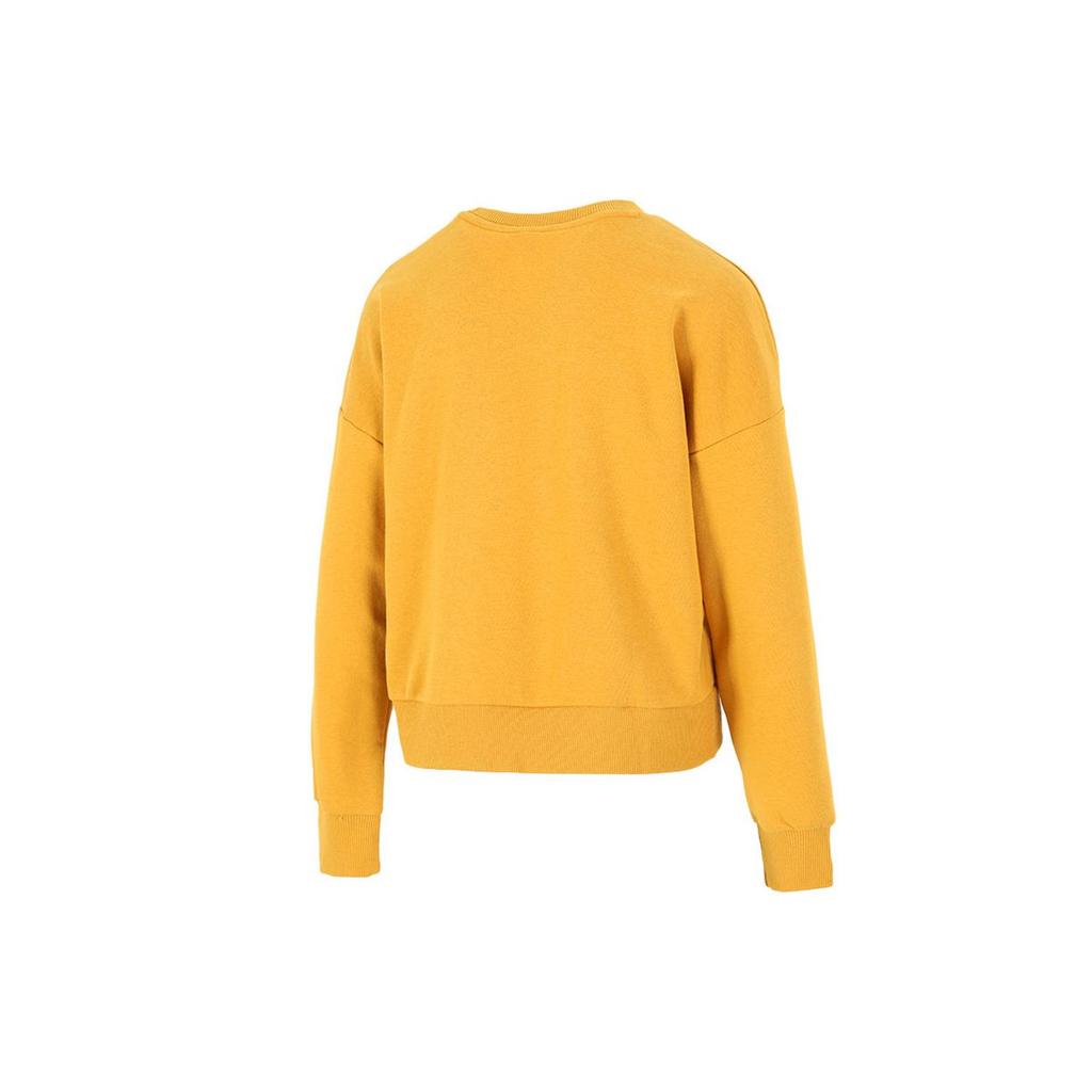 Puma Color Block Logo Printed Sports Crewneck Sweatshirt Women Sweatshirt Yellow 531382-37