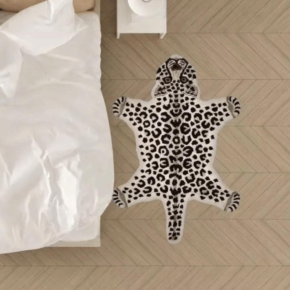 Cartoon Pink Tiger Carpet Striped Leopard Pattern Tiger-shaped Doormat Absorbent Wear-resistant Bedroom Floor Mat Home Decor