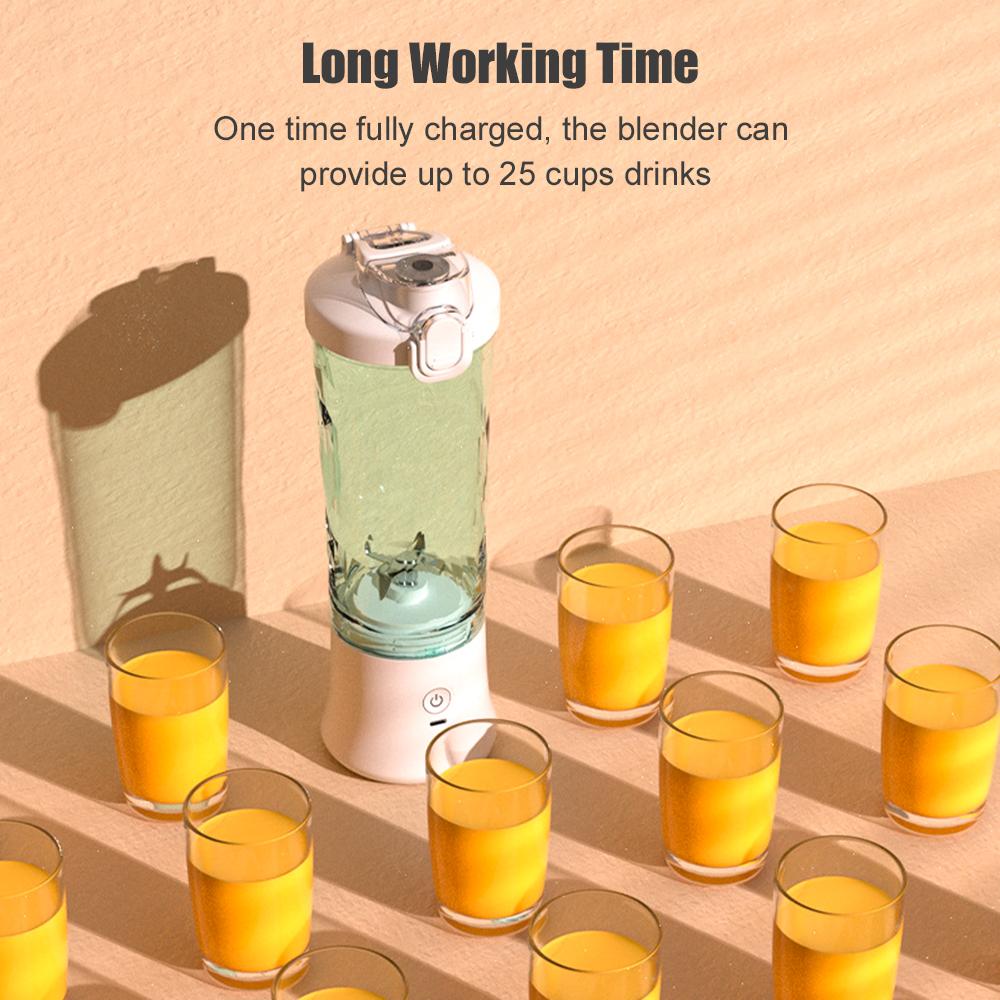 Portable Personal Blender for Shakes and Smoothies 600ml Fruit Juicer with 6 Blades 150W Power 2 Modes Built in Battery