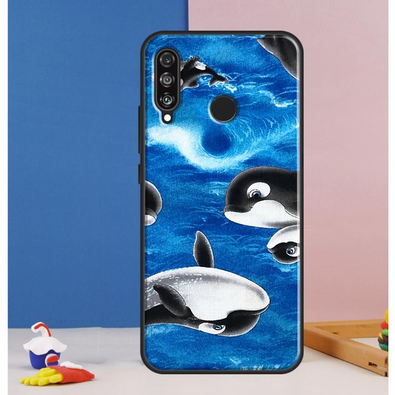 Whale Fish Wave Sea Case For Huawei Nova Y73 Y72 Y70 Y90 Y60 Y61 Y91 12s 12i 11i 8i 9 10 SE P30 P40 Lite P60 Pro