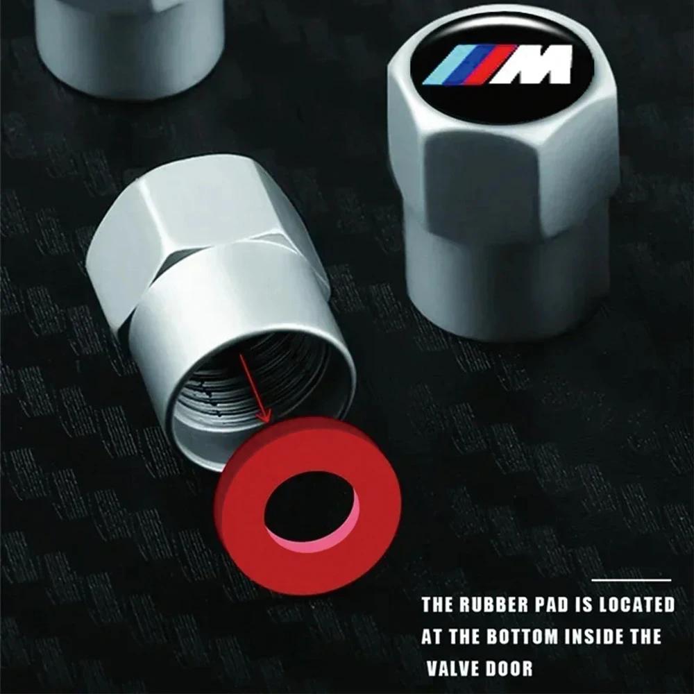 BABD1 For BMW New 4Pcs Car Wheel Tire Valve Caps Air Stem Covers for BMW M E34 E36 E60 E90 E46 F10 F20 F30 X5 X6 X1 M3 M5 M6 E71 Acce