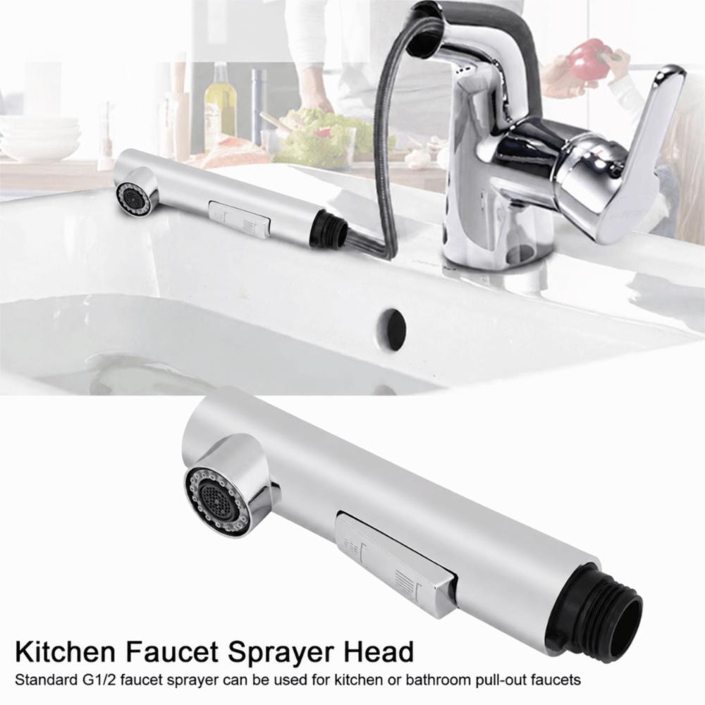 Pull Out Kitchen Faucet Head G1/2 Male Thread Faucet Replacement Accessory  Bathroom Use