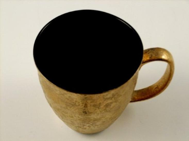 Arita ware Yagenji kiln Platinum dark glaze Pair mug 18639 dark/Gold