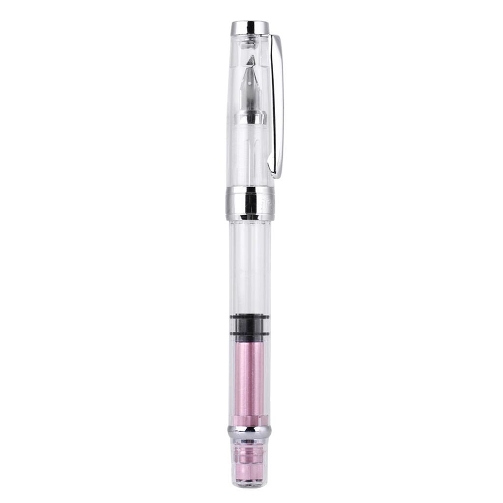 4Pcs 0.5mm F Point Transparent Fountain Pen Stationery Supplies for Office Home Daily Writing