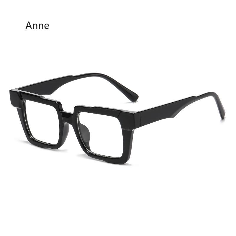Trendy Color Block Square Myopia Glasses Light Sensitive Photochromic Lenses Anti-Blue Light Prescription Eyeglasses Unisex