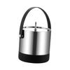Ice Bucket with Lid Serving Bucket Double Layer Champagne Bucket Drink Tub Barrel for Camping Patio Event Wedding Restaurant