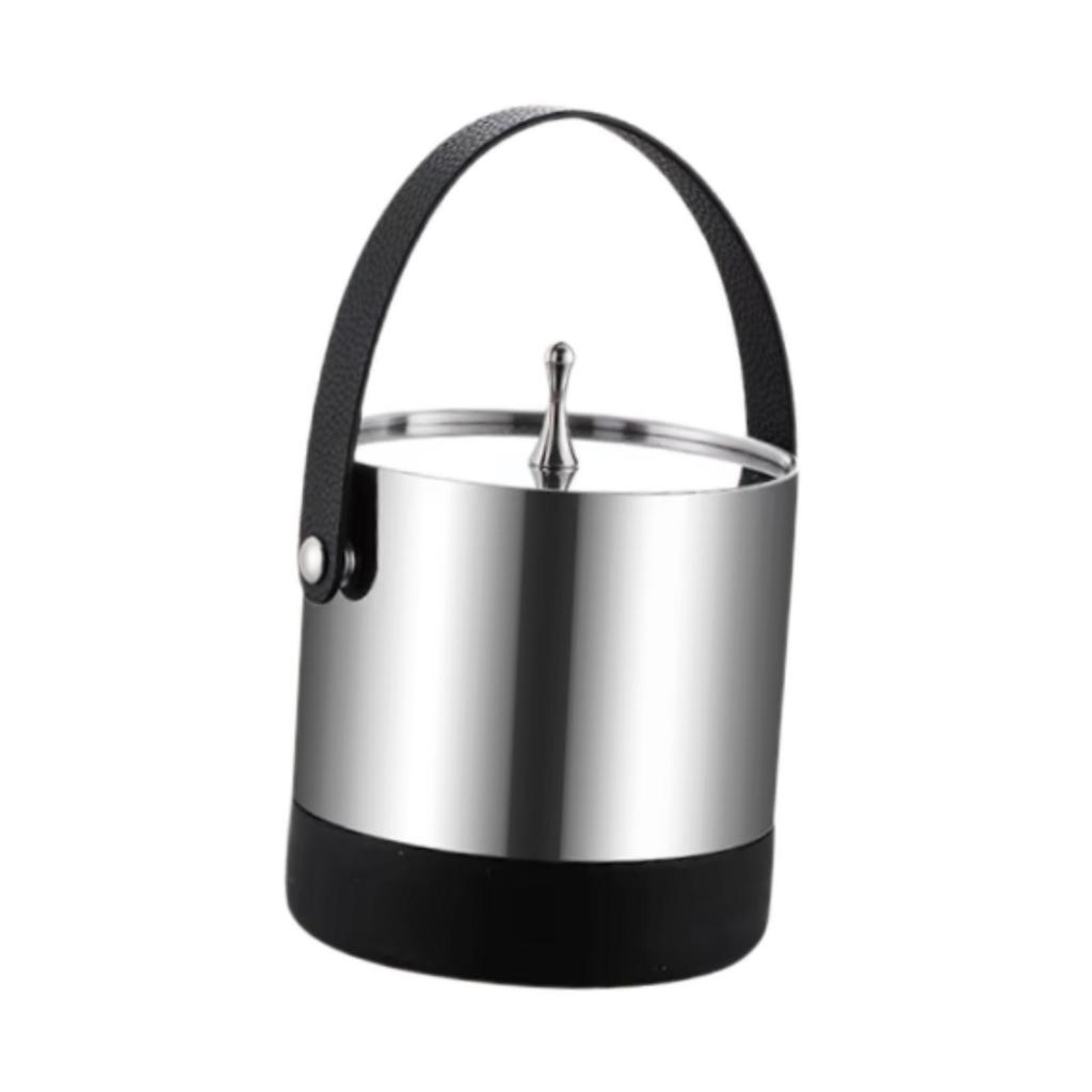 Ice Bucket with Lid Serving Bucket Double Layer Champagne Bucket Drink Tub Barrel for Camping Patio Event Wedding Restaurant