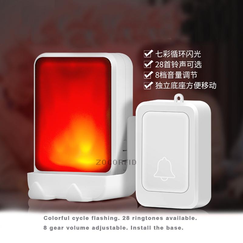 Doorbell 7 Color Lights Flash + Music Doorbell Home Wireless Elderly/Deaf Men Door Bell Motion Sensor Bell Ring Doorbell