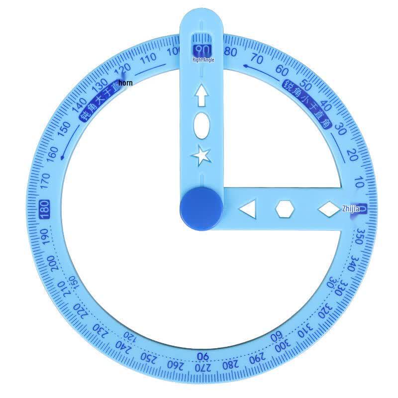 360-Degree Protractor for Students синий