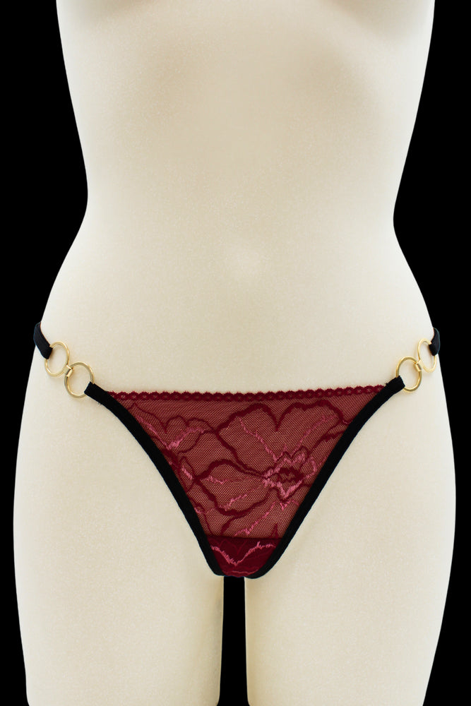 String Bordeaux With Detachable Rings Pm05 Gopc Bred