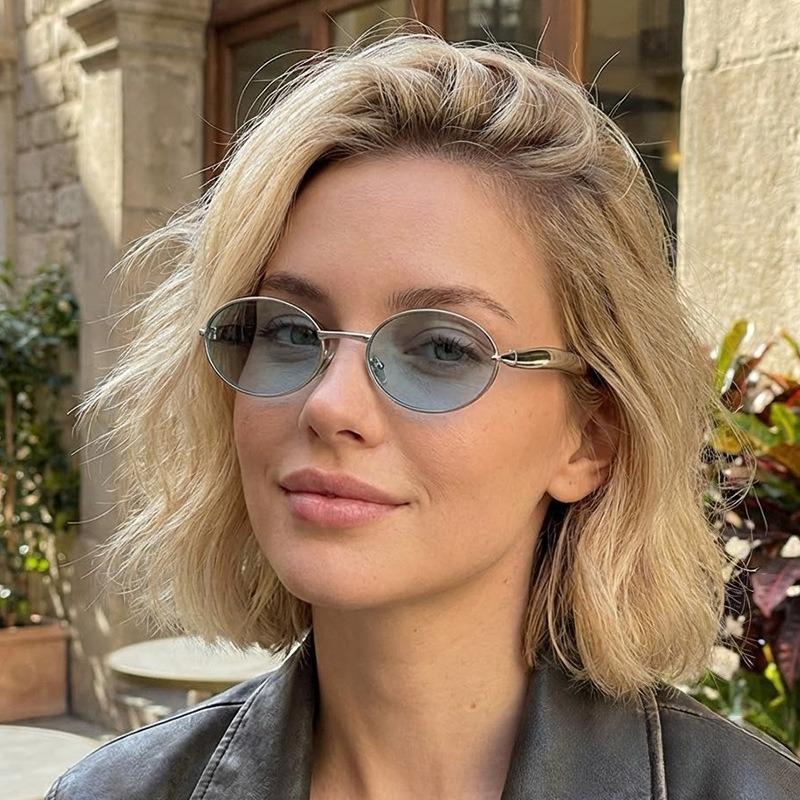 Oval Sunglasses Men Fashion Vintage Outdoor Casual Shades Women 2026 Trendy Retro Luxury Brand Design Decor Sun Glasses