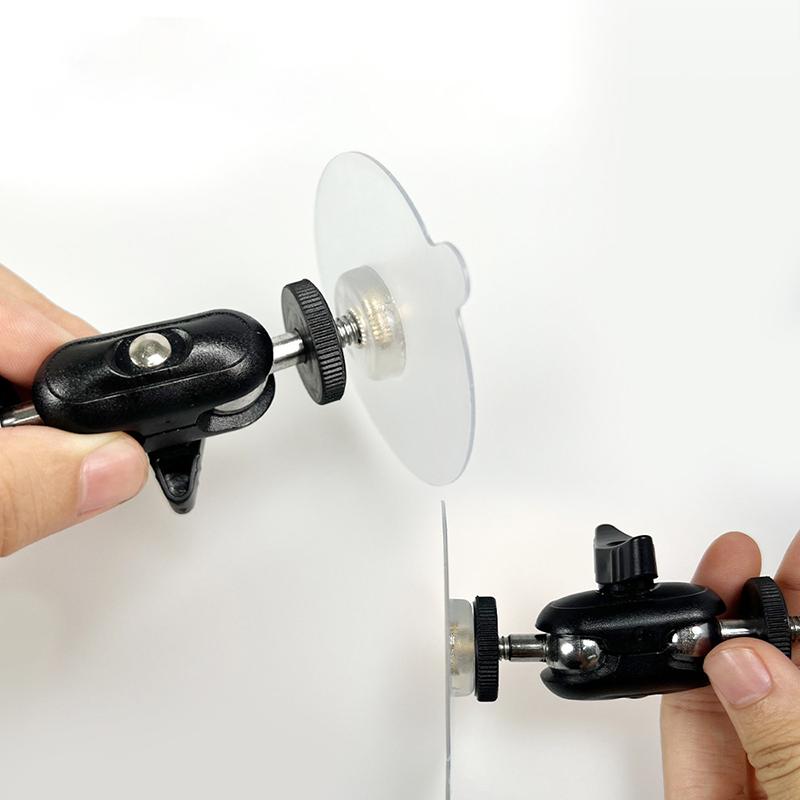 Stainless Steel No-Drill Adhesive Mount, M6 Screw Base With 1/4" Interface For Mobile Surveillance Camera Bracket Easy Install